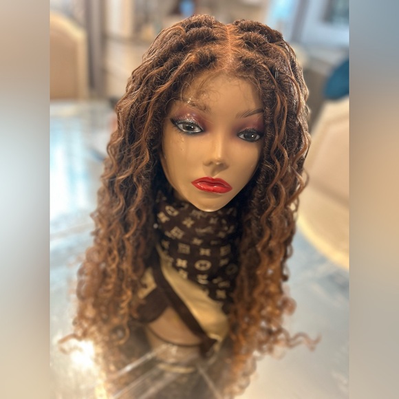 WOW! 26" Boho Faux Locs Lace Front Wig Color #T1B/30 Cinnamon Spice! - Picture 7 of 15